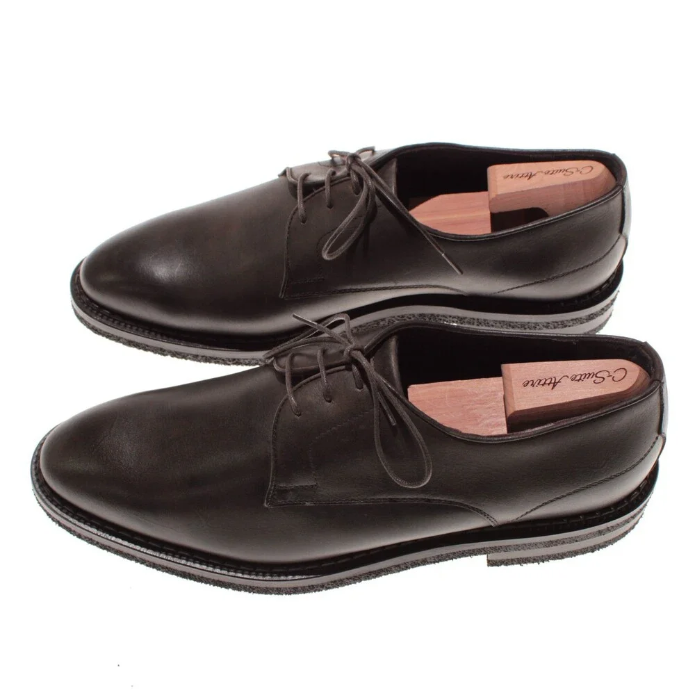 Di Bianco NWB Derby Dress Shoes Size 12 US in Dark Brown Leather Made in Italy
